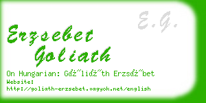 erzsebet goliath business card